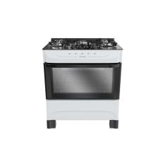 Fogão Mueller 5 Bocas Com Mesa De Vidro Branco MFV5BB - Bivolt