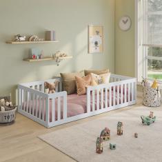 Cama Montessoriana Solteiro Com Grade Giulia Casatema