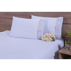 Jogo Lençol 3 Peças Viúva 180 Fios 40Cm Altura Fios Lese