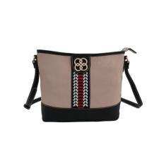 Bolsa feminina transversal estilosa - chenson, Nude, M