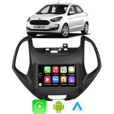 Kit Multimidia Ford Ka 2018 2019 2020 2021 7" CarPlay Android Auto Voz