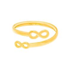 Anel Rommanel Banhado Ouro Aro Fino Ajustável Infinito 512731, 18