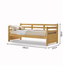 Sofá Cama Vintage Enjoy Mona Em Madeira Imbuia Acompanha Nicho