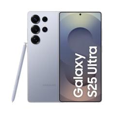 Celular Samsung Galaxy S25 Ultra 5G, 512GB, 12GB RAM, Câmera Quádrupla de 200+50+10+50, Tela Grande de 6.9", Titânio Azul