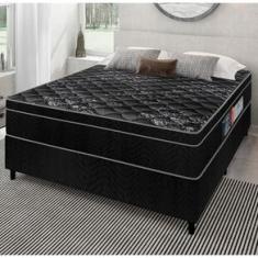 Cama Box de Casal Portobel Diplomata Orthopedic com Espuma D-33 65x138x188cm - Preto