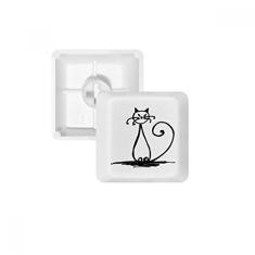 Kit de Atualização de Teclado Mecânico PBT Teclado Mecânico Sit Line Curly Tail Cat Smile