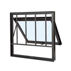 Janela de Alumínio Maxim-ar 80x60cm com Grade e Vidro Liso Ultra Ramassol