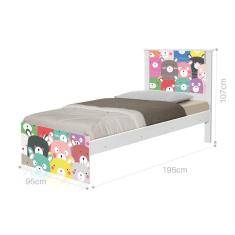 Cama Solteiro Ursinhos Coloridos