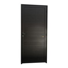 Porta de Alumínio Lambril Super 210cm x 80cm Brimak Preto