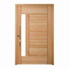 Porta Pivotante Maciça 214x127cm Eucalipto PM76 Lira Cruzeiro Portas Nude
