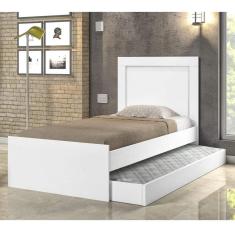 Bicama Solteiro MDF 193cm x 97cm Luara Branco