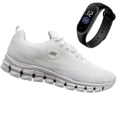 Tênis Masculino Esportivo Eficaz Para Passeio e Corrida Treino Academia Caminhada + Relógio-Masculino