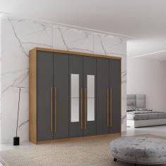 Guarda-roupa Veracruz 6 Portas com Espelho Naturalle