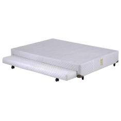 Cama Box CASAL Universal Cosmopolita Bicama Branco - 138x188