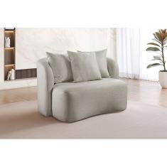 Sofá Curvo Orgânico Orion Elegância e Contemporaneidade Cinza