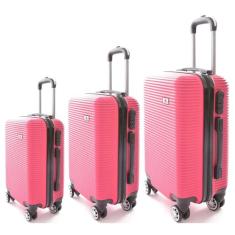Kit 3 Malas De Viagem Bordo, Média e Grande Em Abs C/ Rodinhas 360º  -