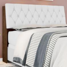Cabeceira Queen Box Laura Malbec Captonê Branco - Mais de Casa