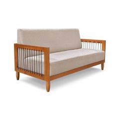 Sofá Bex 2 Lugares 160 Cm Linho Rústico Areia - Spezzia Decor