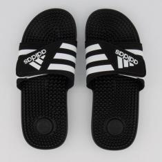 Chinelo Adidas Adissage Logo Preto e Branco, 42-43
