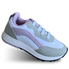 Tênis Infantil Feminino Klin Walk 216108 Anatômico De Menina Sem Cadar