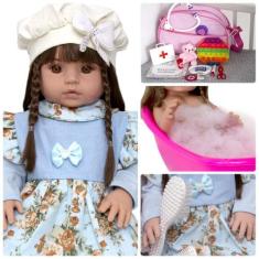 Bebe Reborn Realista Princesa Corpo Silicone - Bolsa Luxo - Cegonha Re
