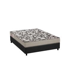 Cama Box Casal: Colchão Espuma Ortobom Physical Ultra Resistente + Base Crc Suede Gray(138X188)