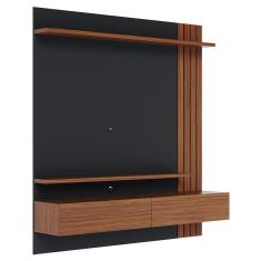 Painel Suspenso TV 65 Polegadas 150 Cm Juriti Colibri Noce Milano Preto