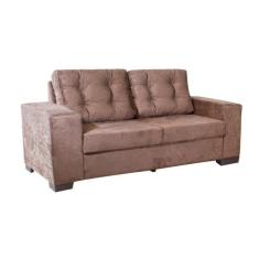 Sofá 3 Lugares Estrutura de Pinus e Eucalipto Maceio Finezzi, Capuccin