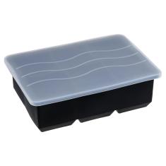 Forma de Gelo 06 Cubos 51mm em Silicone Preto com Tampa Weck