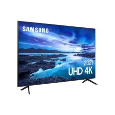 Smart TV Samsung 70&quot; UHD Processador Crystal 4K 70AU7700 Tela Sem Limites Visual Livre de Cabos