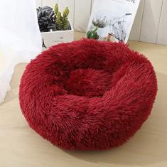 Cama para cães de gato, cama para animais de estimação para cães pequenos, camas de almofada para animais de estimação para dormir melhoradas e aconchegantes, antiderrapante lavável à máquina, diâmetro da luz 24 cm