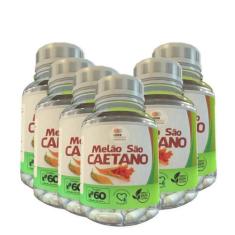 Melão São Caetano - 60 Cáps 500Mg Kit Com 6 Potes - Lider Vendas