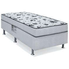 Cama Conjugada Solteiro Spring Ortobom 88x188x43cm Branco/Preto