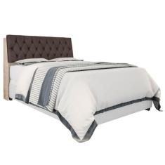 Cabeceira Box Casal Isis Amarula com Capitonê Marrom