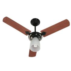 Ventilador de Teto 110V Pás Envernizadas Marbella Tron Preto e verniz