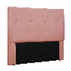 Cabeceira Cama Box Solteiro 90 cm Aquilla Veludo Rosa S04 - D`Rossi