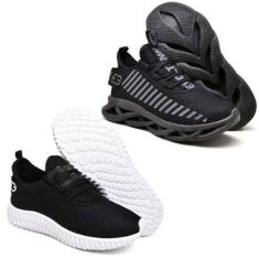 Tênis Caminhada Academia Corrida Confortavel 2 Pares Diferentes-Feminino