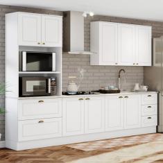 Cozinha Completa Americana 9 Portas 5 Gavetas 100% Mdf  Branco - Henn