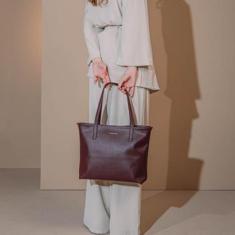 Bolsa Shopper Com Alça De Ombro Espaçosa Com Duas Repartições Com Zíper - Viaronze-Feminino