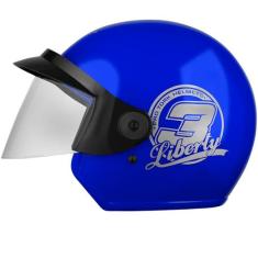 Capacete Aberto Moto Liberty 3 Three Solid Masculino Feminino Confortá