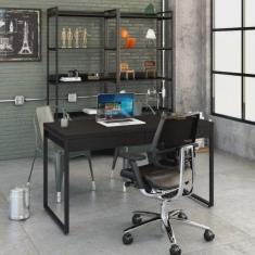 Mesa para Escritório 135cm 2 Gavetas Kuadra Compace