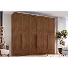 Guarda Roupa 6 Portas e 6 Gavetas Versalhes Cacau - Conquista