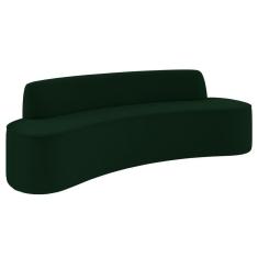 Sofá 5 Lugares Para Sala De Estar Living 300cm Koane D06 Veludo Esmeralda - Mpozenato