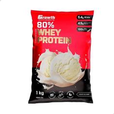 Whey Protein Concentrado 80%(1kg) -growth Supplements Sorvete de Creme