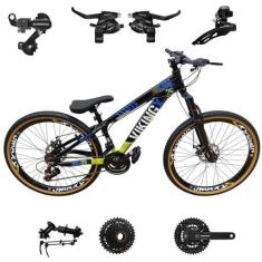 Bicicleta Vikingx 21v Aro 26 Tuff 25 Aluminio Shimano Mtb Freeride Sus