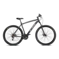 Bicicleta Aro 29 KSW XLT 24V Cambio Shimano Freio Hidráulico, Preto, P