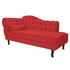 Recamier Diana 160cm Lado Direito Corano Vermelho Adj Decor