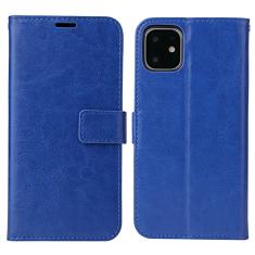 GSYH Capa flip para iPhone 13 Mini/13/13 Pro/13 Pro Max, capa carteira de couro legítimo slots para cartão Kickstand TPU à prova de choque capa protetora magnética fólio capa, azul, 13 Mini 5,4 polegadas