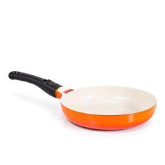 Frigideira Revestimento Cerâmico 28 Cm Cabo Destacável Laranja Le Cook