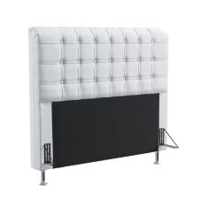 Cabeceira Dama 195 para Cama King Couro Branco Aradecor